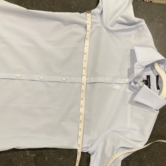 Lands’ End No Iron Supima Cotton Long Sleeve Light Blue Professional Shirt - Picture 5 of 13